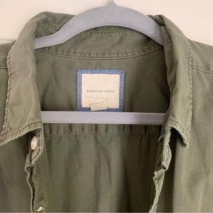 Mens American Eagle Button Down Long Sleeve Shirt